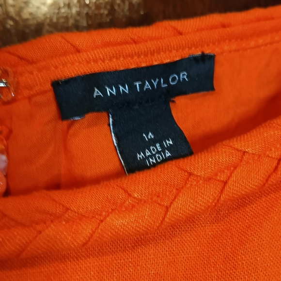 Ann Taylor Dresses & Skirts - Ann Taylor Bright Orange Linen Dress
